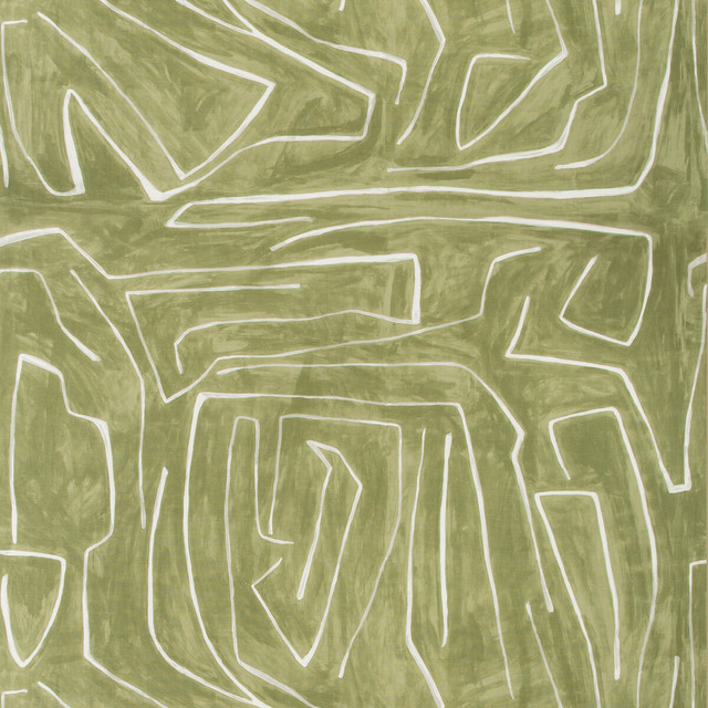 Graffito Fern by Groundworks Designer Fabric KELLY WEARSTLER V COTTON - 52%;LINEN - 48% Italy MEDIUM Horizontal: 54 and Vertical: 54 54 - Swanky Fabrics -