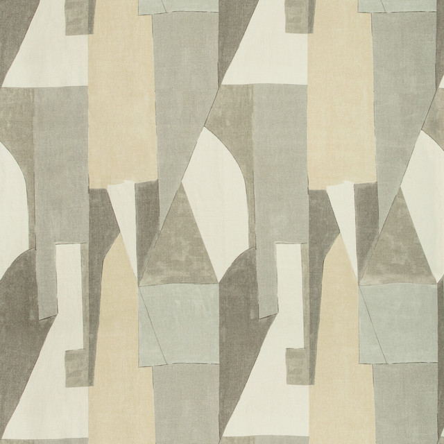 District Alabaster by Groundworks Designer Fabric KELLY WEARSTLER V LINEN - 100% Italy MEDIUM Horizontal: 26.25 and Vertical: 40 52.5 - Swanky Fabrics -