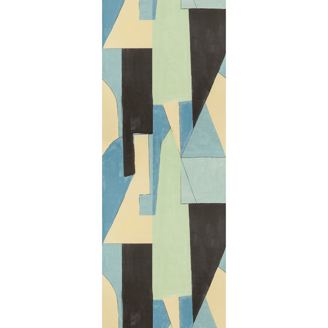 District Paper Cobalt by Groundworks Designer Wallcovering KELLY WEARSTLER WALLPAPERS V CELLULOSE - 60%;POLYESTER - 24%;MINERAL FILLERS - 12%;BINDER - 4% Italy - Horizontal: 26.77 and Vertical: 42.18 26.77 - Swanky Fabrics -