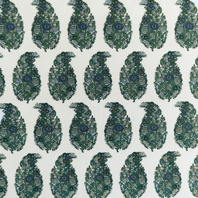 Tarsila Verde/Azul by Gaston Y Daniela Designer Fabric LORENZO CASTILLO V COTTON - 100% Spain HEAVY Horizontal: 2.44 and Vertical: 6.88 55.11 - Swanky Fabrics -