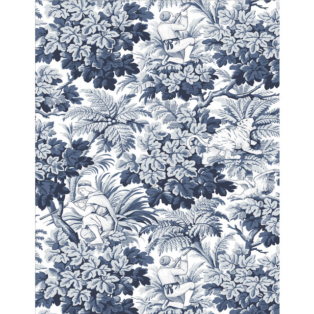 Vegacervera Wp Azul by Gaston Y Daniela Designer Wallcovering LORENZO CASTILLO V VINYL - 100% Italy - Horizontal: 0 and Vertical: 27.5 27.5 - Swanky Fabrics -