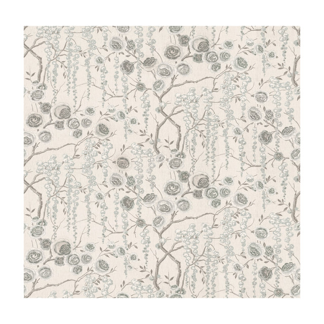 Peonytree Silver by Kravet Basics Designer Fabric SARAH RICHARDSON HARMONY LINEN - 100% China MEDIUM Horizontal: 54.5 and Vertical: 27 54.5 - Swanky Fabrics -