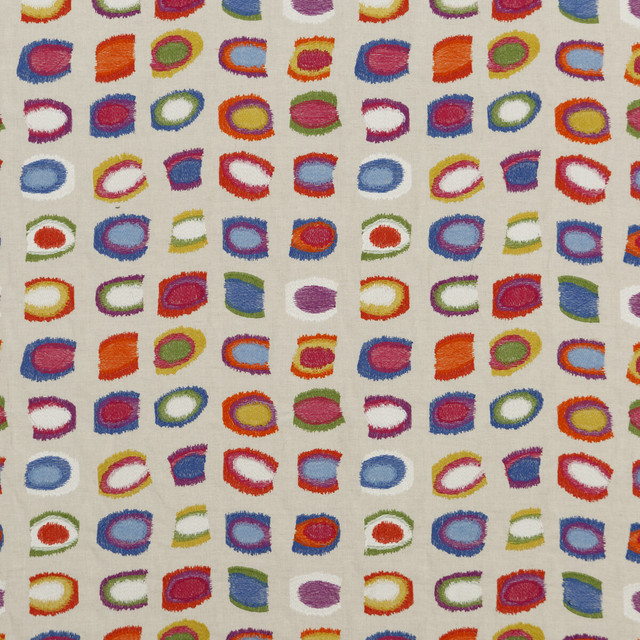 Jamboree Tropical by Baker Lifestyle Designer Fabric CARNIVAL LINEN - 45%;COTTON - 35%;POLYESTER - 20% India - Horizontal: 16.7844 and Vertical: 14.578 50.432 - Swanky Fabrics -