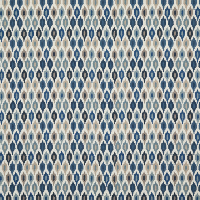 Mazara Indigo by Baker Lifestyle Designer Fabric HOMES & GARDENS III POLYESTER - 93%;LINEN - 7% India - Horizontal: 5.516 and Vertical: 14.972 50.038 - Swanky Fabrics -