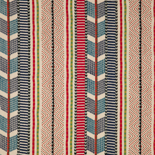 Rebozo Multi by Baker Lifestyle Designer Fabric FIESTA LINEN - 70%;POLYESTER - 30% India - Horizontal: 16.942 and Vertical: 4.728 50.826 - Swanky Fabrics -