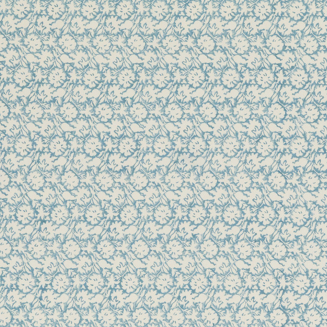 Flower Press Soft Blue by Baker Lifestyle Designer Fabric BLOCK PARTY COTTON - 100% India - Horizontal: 5.91 and Vertical: 5.91 53.19 - Swanky Fabrics -