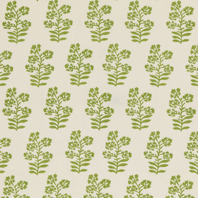 Wild Flower Green by Baker Lifestyle Designer Fabric BLOCK PARTY LINEN - 56%;COTTON - 44% India - Horizontal: 5.91 and Vertical: 13.396 53.978 - Swanky Fabrics -