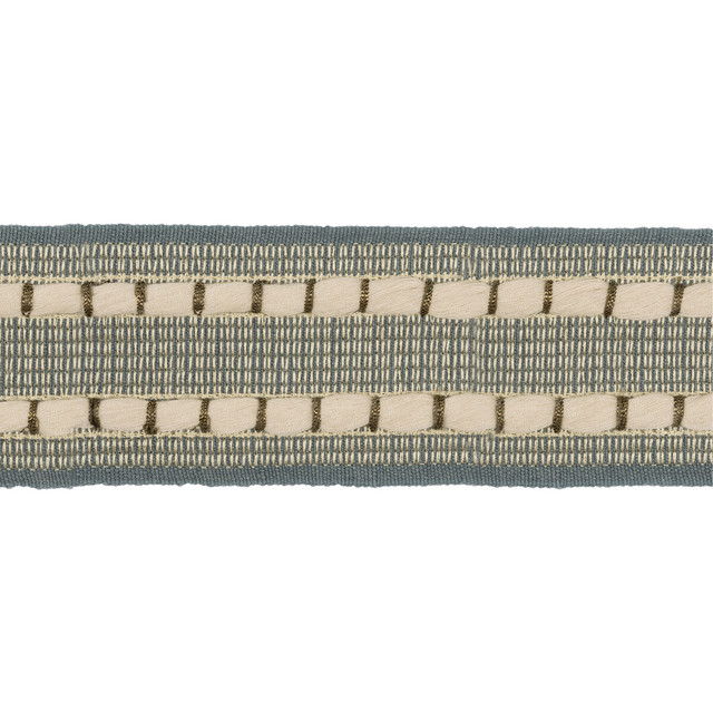 Ramble Tape Indigo by Kravet Design Designer Trim LINHERR HOLLINGSWORTH BOHEME TRIM LINEN - 79%;RAYON - 10%;POLYESTER - 9%;METALLIC - 2% India - Horizontal: 1.2 and Vertical: 0.7 2.5 - Swanky Fabrics -