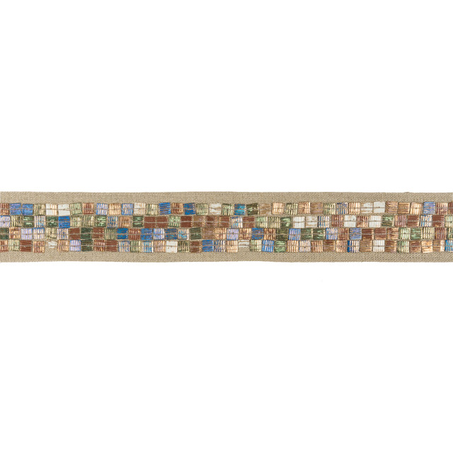 Mosaique Ocean by Kravet Design Designer Trim LINHERR HOLLINGSWORTH BOHEME TRIM METAL - 61%;LINEN - 36%;VISCOSE - 3% India - Horizontal: 0 and Vertical: 0 2 - Swanky Fabrics -