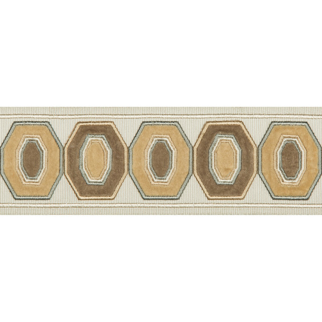 Geodex Honey by Kravet Design Designer Trim BRAIDS BANDS & BORDERS RAYON - 75%;COTTON - 25% India - Horizontal: 3 and Vertical: 12.7 3 - Swanky Fabrics -