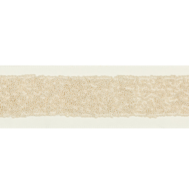 Aswirl Ivory by Kravet Design Designer Trim BRAIDS BANDS & BORDERS COTTON - 50%;VISCOSE - 50% India - Horizontal: - and Vertical: - 2.5 - Swanky Fabrics -