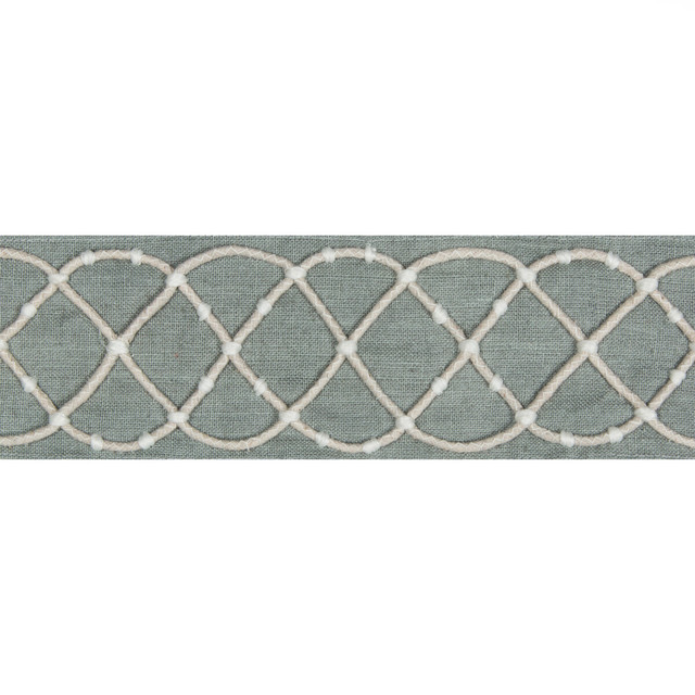 Fisherman'S Net Silver by Kravet Basics Designer Trim JEFFREY ALAN MARKS OCEANVIEW LINEN - 60%;JUTE - 30%;COTTON - 10% India - Horizontal: 3 and Vertical: 3.5 3 - Swanky Fabrics -