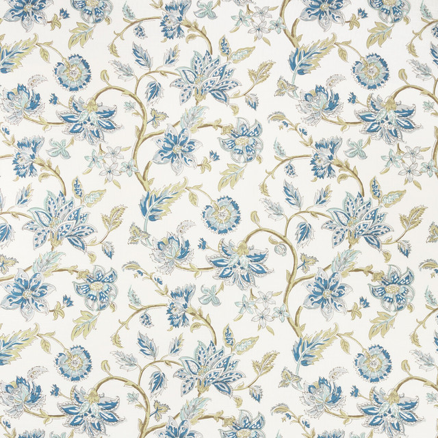 Tiru Vine Seaspray by Kravet Basics Designer Fabric CEYLON COTTON - 100% Pakistan MEDIUM Horizontal: 27 and Vertical: 27 54 - Swanky Fabrics -