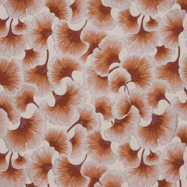 Algiers 1 Terracotta by Marcus William Designer Fabric 91%POL 9%COT INDIA Horizontal: 13.75 and Vertical: 14 54 in - Swanky Fabrics -