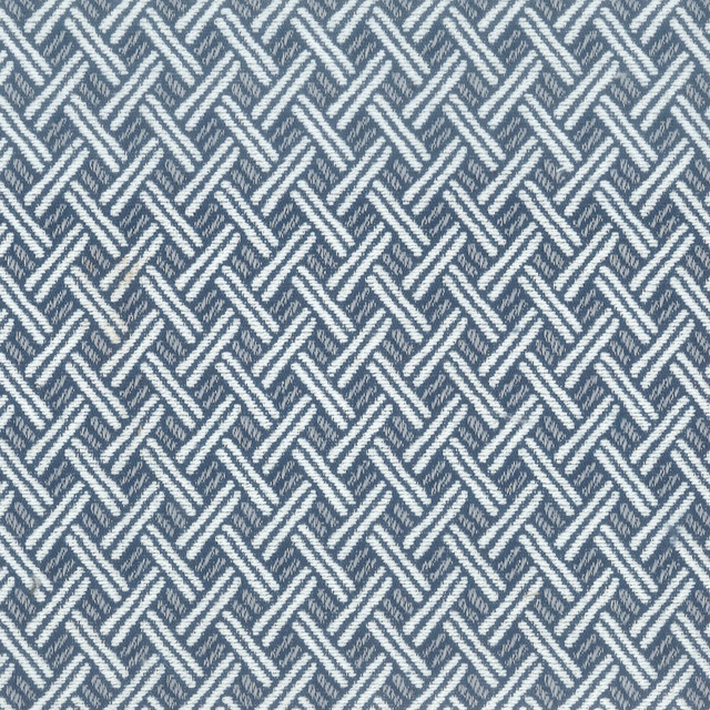 Announce 1 Blue/White by Stout Designer Fabric COMFORTABLE LIVING SPRAY/OCEAN 73%COT 27%POL CHINA WYZENBEEK 30 000 DOUBLE RUB WEAR TEST (HEAVY DUTY) FLAME RETARDANT-U.F.A.C. CLASS 1 CATB 117-2013 Horizontal: 0.625 and Vertical: 0.75 56 in - Swanky Fabrics -