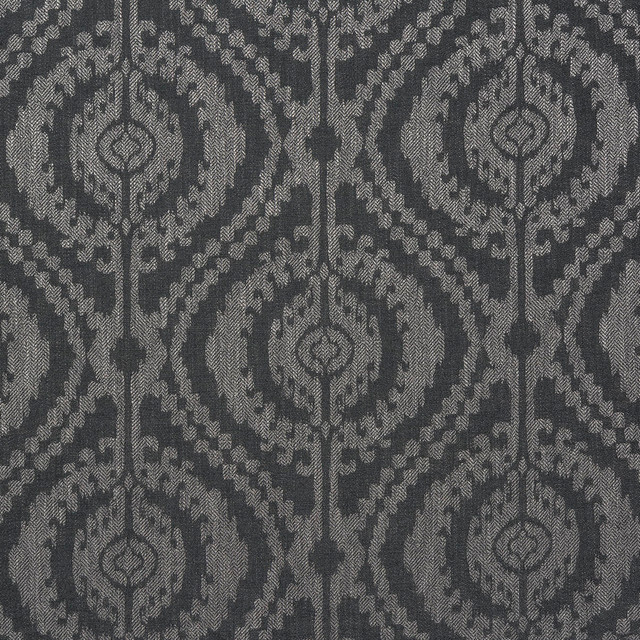 Hogarth 3 Steel by Marcus William Designer Fabric 64%POL 25%SVI 11%LIN INDIA MARTINDALE WEAR TEST (25 000 CIRCULAR RUBS) Horizontal: 13.75 and Vertical: 14.875 55 in - Swanky Fabrics -