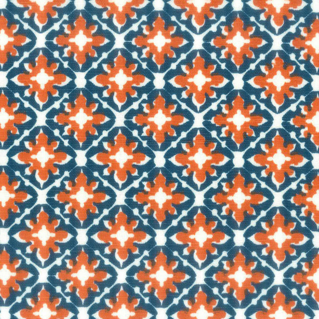 Tile 4 Slate by Aoc Designer Fabric LA BELLA VITA 50%COT 50%LIN USA CATB 117-2013 Horizontal: 2.25 and Vertical: 2.25 54 in - Swanky Fabrics -