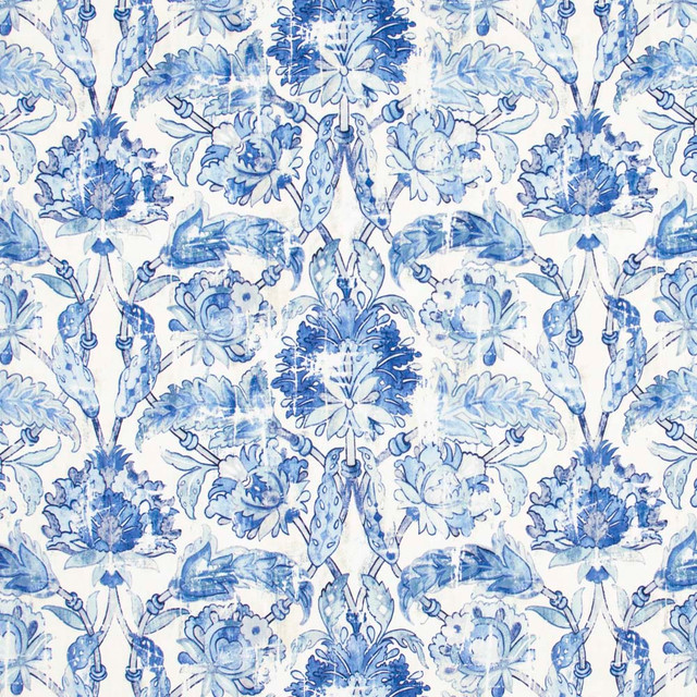 Grove Garden Porcelain Blue by Carole Designer Fabric Red Sea 100% Polyester India 50,000 Wyzenbeek Double Rubs Horizontal: 27.5 and Vertical: 19.125 56.25 - Swanky Fabrics - Grove Garden Porcelain Blue by Carole Designer Fabric Red Sea 100% Polyester India 50,000 Wyzenbeek Double Rubs Horizontal: 27.5 and Vertical: 19.125 56.25 - Swanky Fabrics -