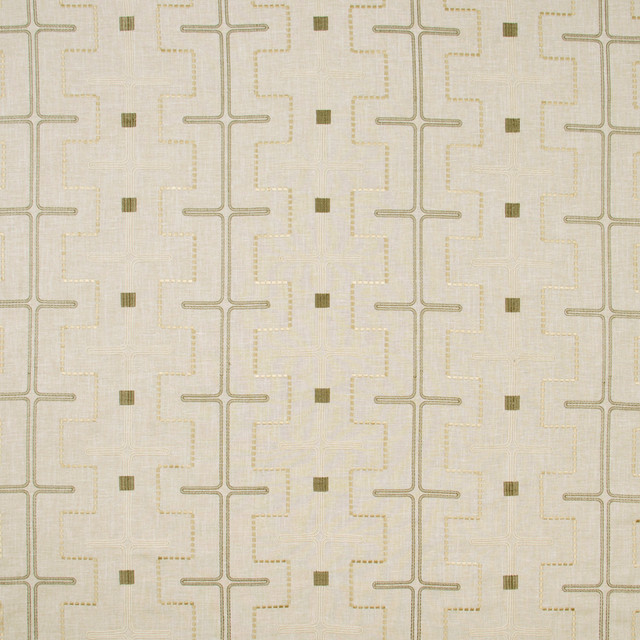 Maze Away Stone by Carole Designer Fabric Birch 70% Cotton, 25% Polyester, 5% Linen India Passes 50,000 Double Rubs Wyzenbeek Horizontal: 10375 and Vertical: 5 52 - Swanky Fabrics -