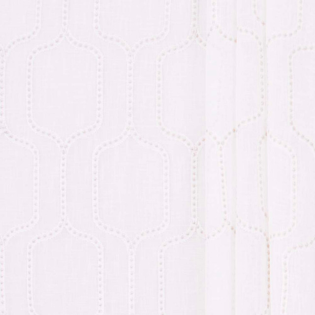 One Off Alabaster by Carole Designer Fabric Sheer Intrigue 100% Polyester India N/A Horizontal: 7.625 and Vertical: 11.75 51 - Swanky Fabrics -