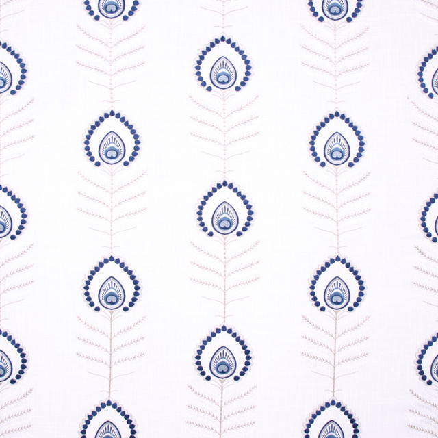 Peacock Feather Cobalt by Carole Designer Fabric Bluebird 60% Polyester, 30% Viscose, 10% Cotton China N/A Horizontal: 10.5 and Vertical: 11.75 52 - Swanky Fabrics - Peacock Feather Cobalt by Carole Designer Fabric Bluebird 60% Polyester, 30% Viscose, 10% Cotton China N/A Horizontal: 10.5 and Vertical: 11.75 52 - Swanky Fabrics -