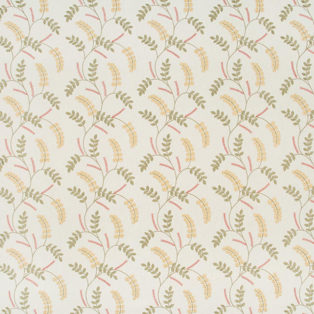 Promises Promises Meadow by Carole Designer Fabric Coconut Cream 52% Cotton, 48% Polyester India Passes 30,000 Double Rubs Wyzenbeek Horizontal: 8625 and Vertical: 9125 52 - Swanky Fabrics -