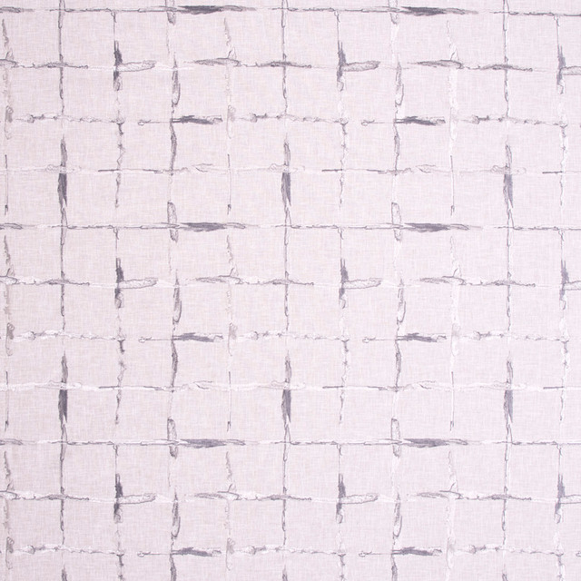 Secret Plan Nickel by Carole Designer Fabric White Smoke 52% Cotton, 48% Polyester India Passes 20,000 Double Rubs Wyzenbeek Horizontal: 12.75 and Vertical: 12.25 51 - Swanky Fabrics -