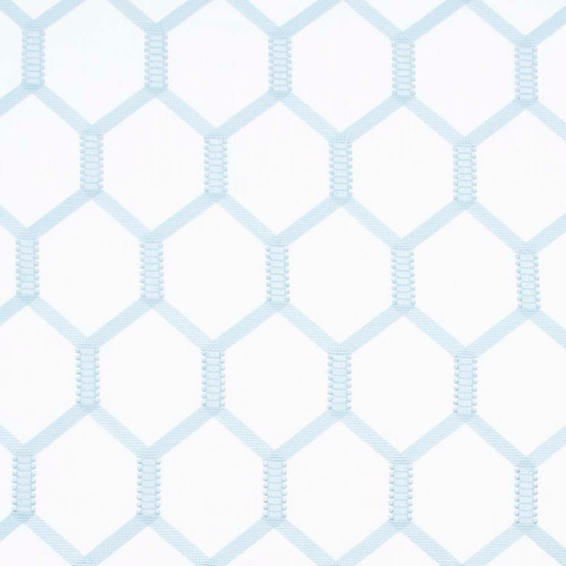 Shock Value Sky by Carole Designer Fabric Modern Edge 70% Viscose, 30% Linen India 51,000 Wyzenbeek Double Rubs Horizontal: 5.375 and Vertical: 9.25 52 - Swanky Fabrics -