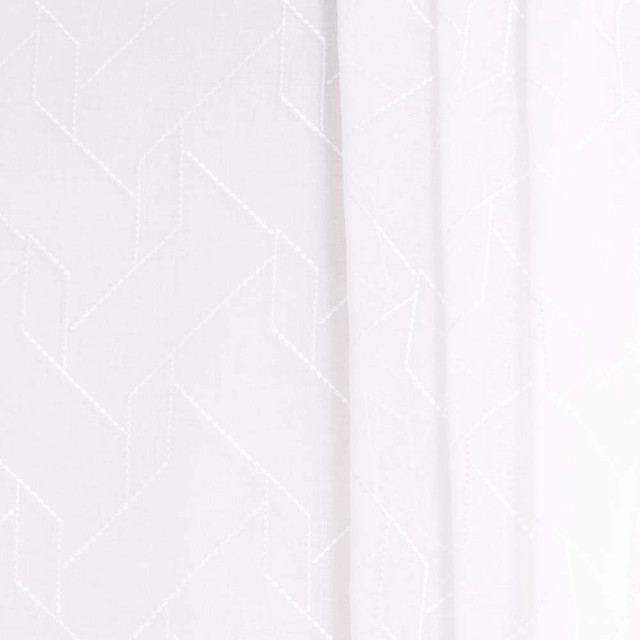 You Started It White by Carole Designer Fabric Sheer Intrigue 100% Polyester China N/A Horizontal: 6.5 and Vertical: 7.75 54 - Swanky Fabrics -