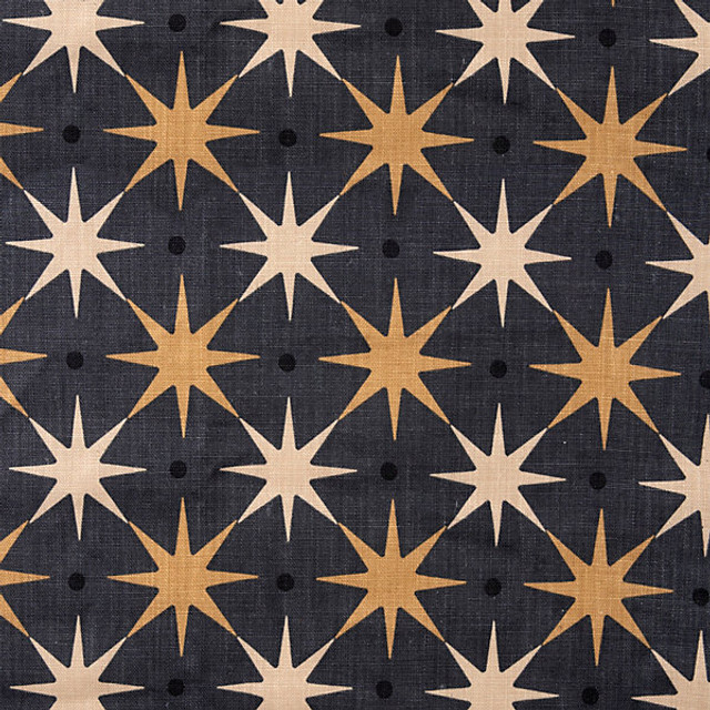 Star Power/Charcoal 42023-005 by HINSON FABRIC Designer Fabric ALBERT HADLEY 100% LINEN USA MEDIUM DUTY Horizontal: 7.5" and Vertical: 7.5" 54" - Swanky Fabrics -