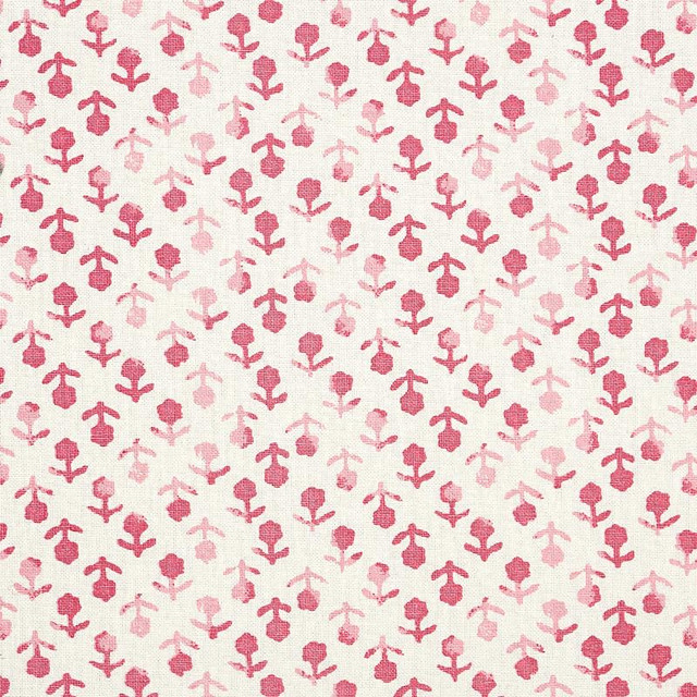 Beatriz Handprint Pink 179350 by Schumacher Designer Fabric Jacaranda 4.38" - Swanky Fabrics - Beatriz Handprint Pink 179350 by Schumacher Designer Fabric Jacaranda 4.38" - Swanky Fabrics -