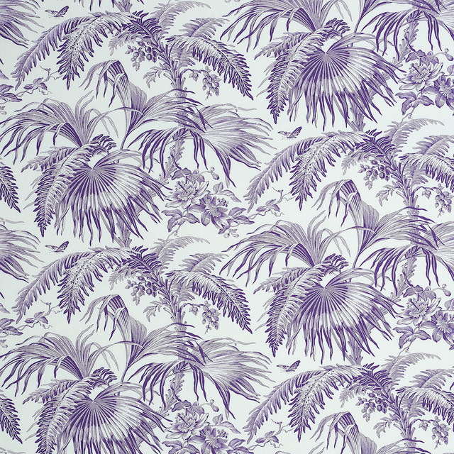 Toile Tropique Purple 179512 by Schumacher Designer Fabric LASERSOHN TOILE COLLECTION COTTON 100% FRANCE </p><p>Repeat: Horizontal: 18" (46CM) and Vertical: 46 3/8" (118CM) 53.5 - Swanky Fabrics - Toile Tropique Purple 179512 by Schumacher Designer Fabric LASERSOHN TOILE COLLECTION COTTON 100% FRANCE </p><p>Repeat: Horizontal: 18" (46CM) and Vertical: 46 3/8" (118CM) 53.5 - Swanky Fabrics -