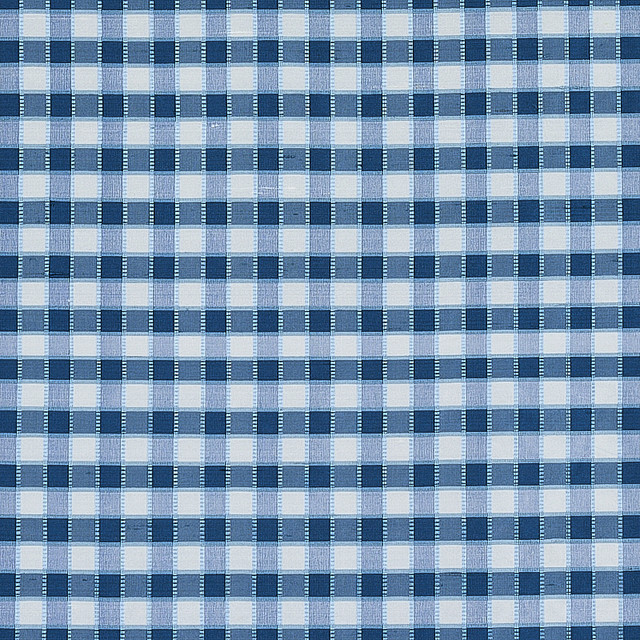 Ingrid Silk Check Blue 3453004 by Schumacher Designer Fabric RHAPSODY IN BLUE SILK 100% INDIA </p><p>Repeat: Horizontal: 1" (3CM) and Vertical: 1" (3CM) 54 - Swanky Fabrics -