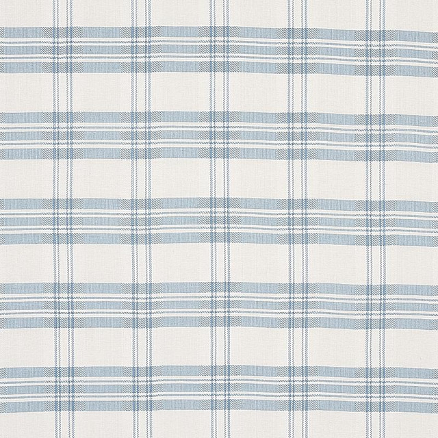 Check Rustique Sky 50205 by Schumacher Designer Fabric A Country Life 4.25" - Swanky Fabrics -