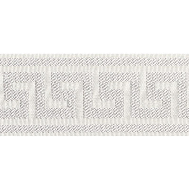Etienne Silk Greek Key Wide Dove 74700 by Schumacher Designer Trim Perfect Basics: Trims - Swanky Fabrics - Etienne Silk Greek Key Wide Dove 74700 by Schumacher Designer Trim Perfect Basics: Trims - Swanky Fabrics -
