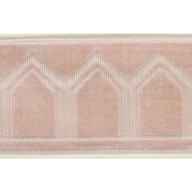 Vizier Velvet Tape Blush 75733 by Schumacher Designer Trim Ottoman Chic 2.0" - Swanky Fabrics -