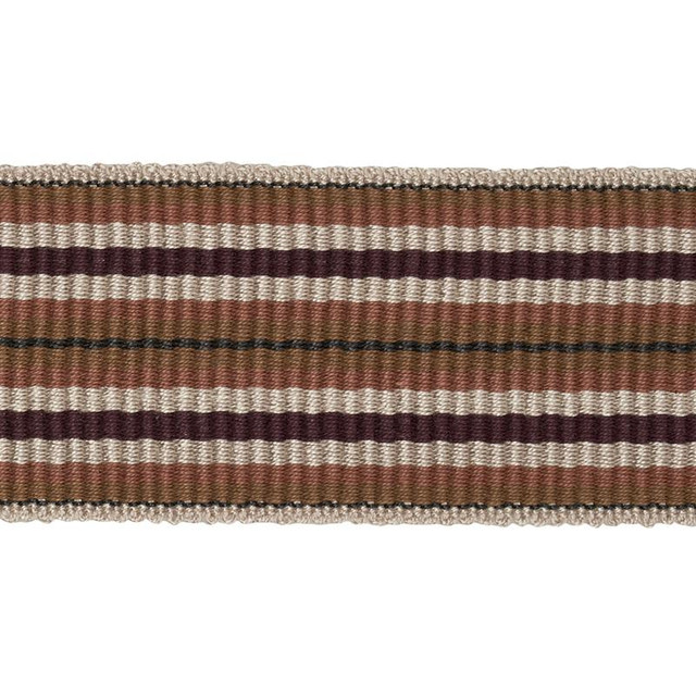 Topaki Stripe Tape Medium Aubergine 79752 by Schumacher Designer Trim Neisha Crosland - Swanky Fabrics -