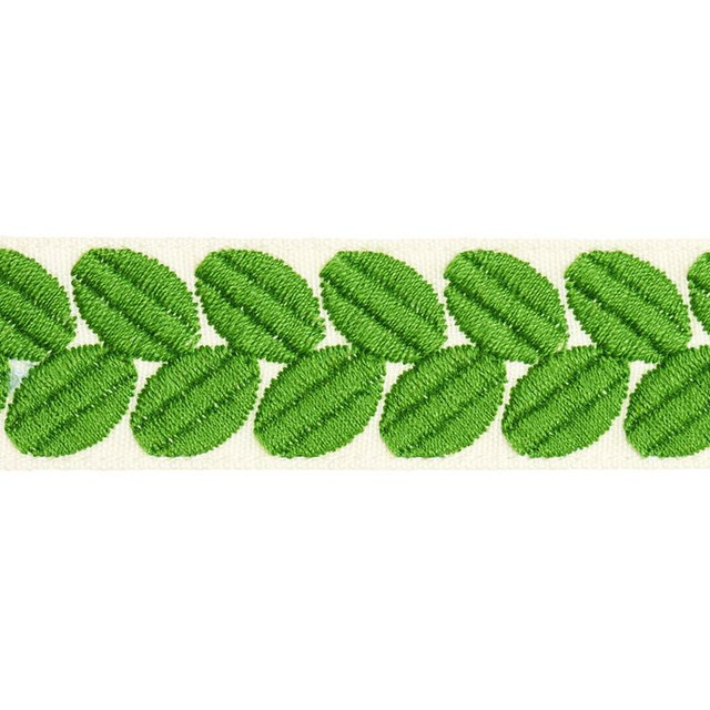 Berkeley Tape Narrow Leaf 79913 by Schumacher Designer Trim Happy Together Ii - Swanky Fabrics - Berkeley Tape Narrow Leaf 79913 by Schumacher Designer Trim Happy Together Ii - Swanky Fabrics -