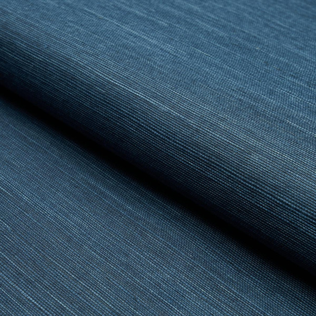 Haruki Sisal Indigo 5004722 by Schumacher Designer Wallpaper Perfect Basics: Haruki Sisal - Swanky Fabrics -