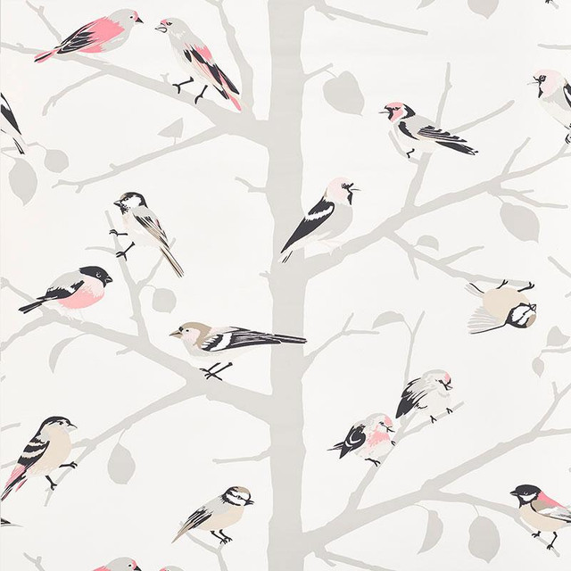 A-Twitter Blush 5005032 by Schumacher Designer Wallpaper Modern Nature 27.0" - Swanky Fabrics - A-Twitter Blush 5005032 by Schumacher Designer Wallpaper Modern Nature 27.0" - Swanky Fabrics -