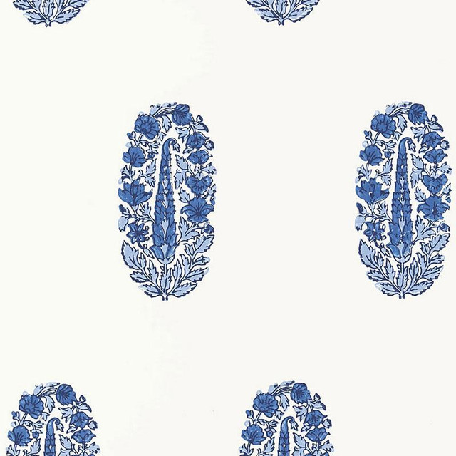 Askandra Flower Delft 5005311 by Schumacher Designer Wallpaper Jaipur - Swanky Fabrics - Askandra Flower Delft 5005311 by Schumacher Designer Wallpaper Jaipur - Swanky Fabrics -