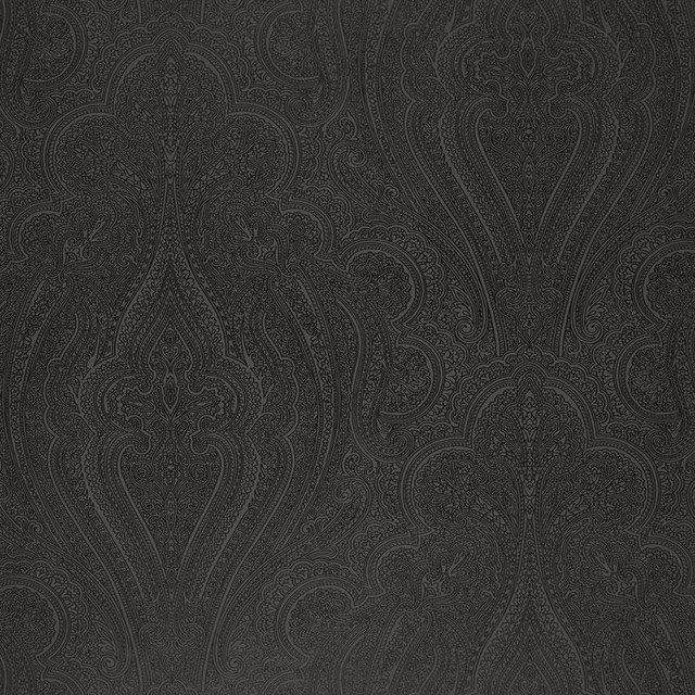 Breckenridge Paisley Charcoal 5006243 by Schumacher Designer Wallpaper Luxe Lodge 27.0" - Swanky Fabrics - Breckenridge Paisley Charcoal 5006243 by Schumacher Designer Wallpaper Luxe Lodge 27.0" - Swanky Fabrics -