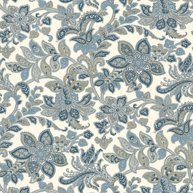 Corsini Paisley Porcelain 5004072 by Schumacher Designer Wallpaper Perennial Favorites 13.5" - Swanky Fabrics - Corsini Paisley Porcelain 5004072 by Schumacher Designer Wallpaper Perennial Favorites 13.5" - Swanky Fabrics -