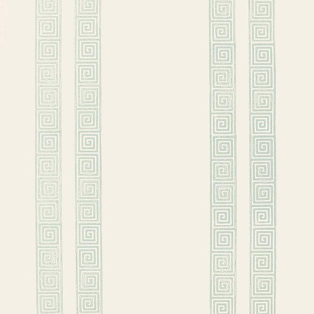 Greek Key Stripe Water Blue 5005362 by Schumacher Designer Wallpaper Jaipur - Swanky Fabrics - Greek Key Stripe Water Blue 5005362 by Schumacher Designer Wallpaper Jaipur - Swanky Fabrics -