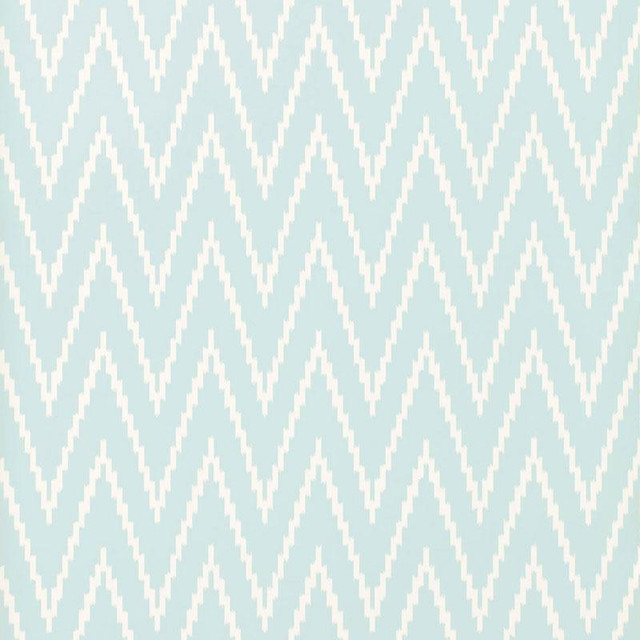 Kasari Ikat Sky 5005992 by Schumacher Designer Wallpaper Byzantium 13.5" - Swanky Fabrics -