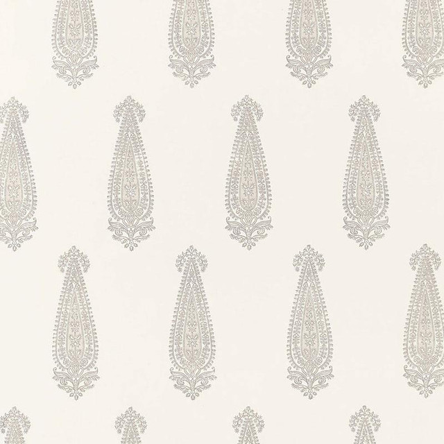Katara Paisley Oyster 5005330 by Schumacher Designer Wallpaper Simply Charming - Swanky Fabrics - Katara Paisley Oyster 5005330 by Schumacher Designer Wallpaper Simply Charming - Swanky Fabrics -