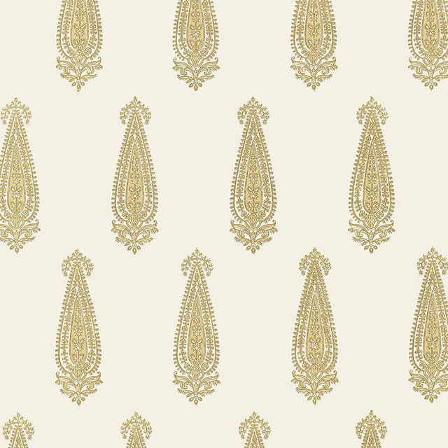 Katara Paisley Straw 5005332 by Schumacher Designer Wallpaper Jaipur - Swanky Fabrics - Katara Paisley Straw 5005332 by Schumacher Designer Wallpaper Jaipur - Swanky Fabrics -