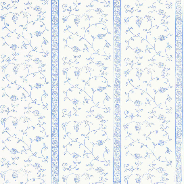 Khanpur Vine Delft 5005211 by Schumacher Designer Wallpaper JAIPUR / HAND BLOCK PRINTS Paper 0 INDIA </p><p>Repeat: Horizontal: and Vertical: 20" (51CM) 27 - Swanky Fabrics -