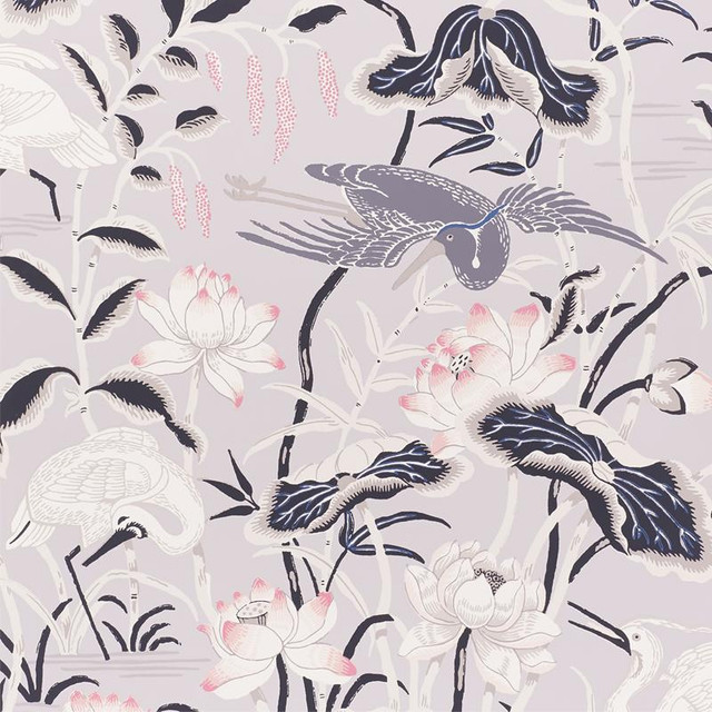 Lotus Garden Lilac 5008432 by Schumacher Designer Wallpaper Signature Schumacher 27.0" - Swanky Fabrics - Lotus Garden Lilac 5008432 by Schumacher Designer Wallpaper Signature Schumacher 27.0" - Swanky Fabrics -