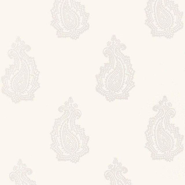 Madras Paisley Oyster 5005300 by Schumacher Designer Wallpaper Jaipur - Swanky Fabrics - Madras Paisley Oyster 5005300 by Schumacher Designer Wallpaper Jaipur - Swanky Fabrics -